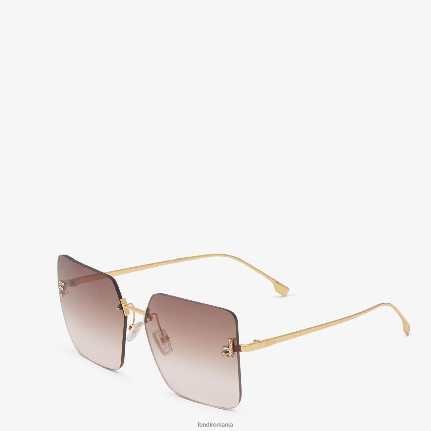 ochelari de soare din metal cu lentile gradient bicolore multicolor Fendi femei accesorii 86084L282