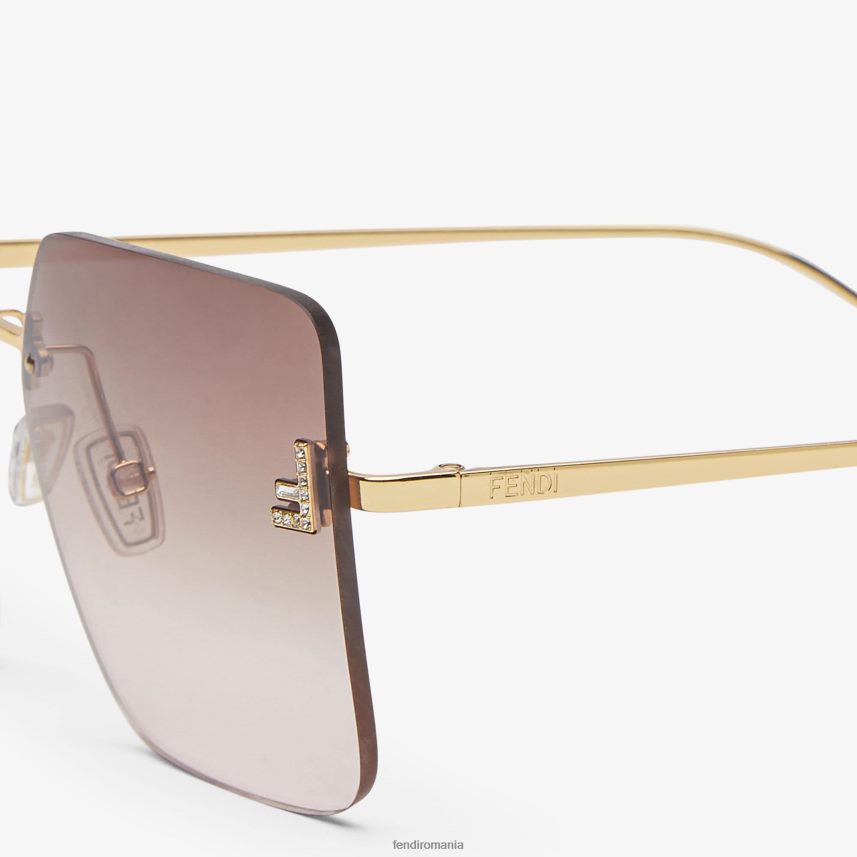 ochelari de soare din metal cu lentile gradient bicolore multicolor Fendi femei accesorii 86084L282