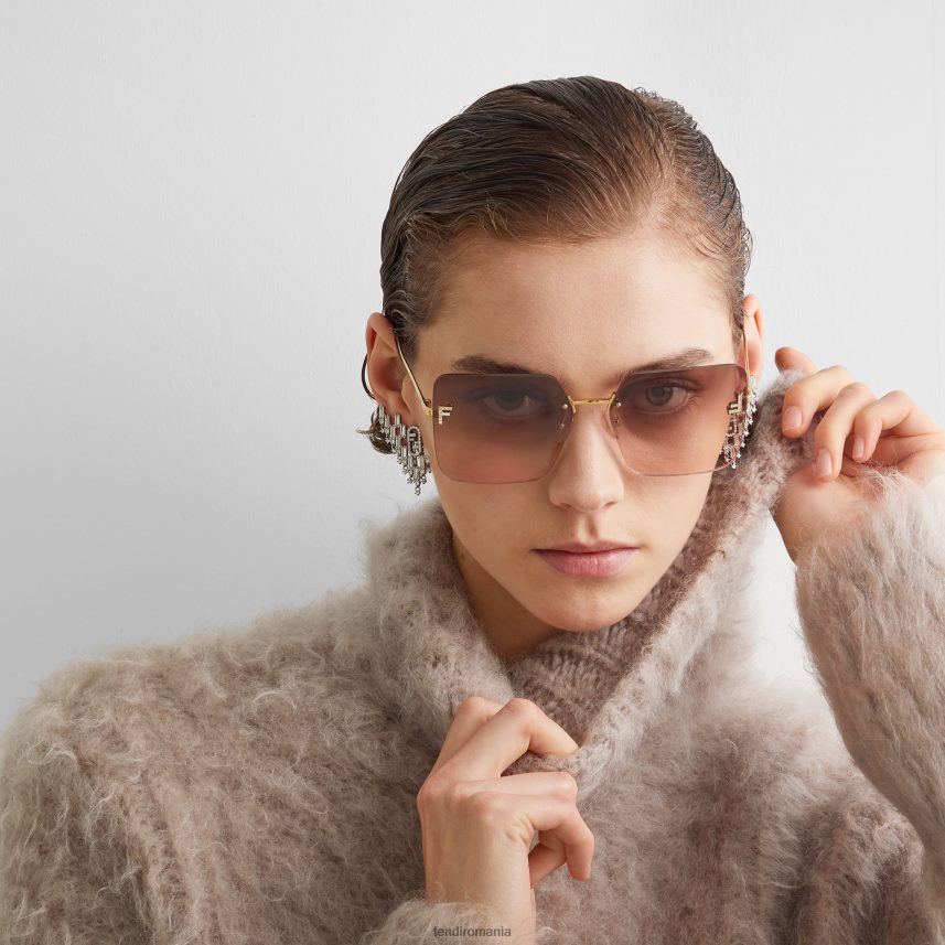 ochelari de soare din metal cu lentile gradient bicolore multicolor Fendi femei accesorii 86084L282