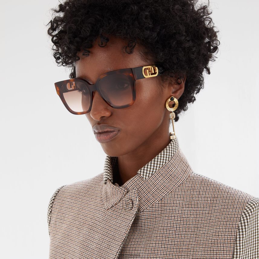 ochelari de soare havana din acetat maro Fendi femei accesorii 86084L325