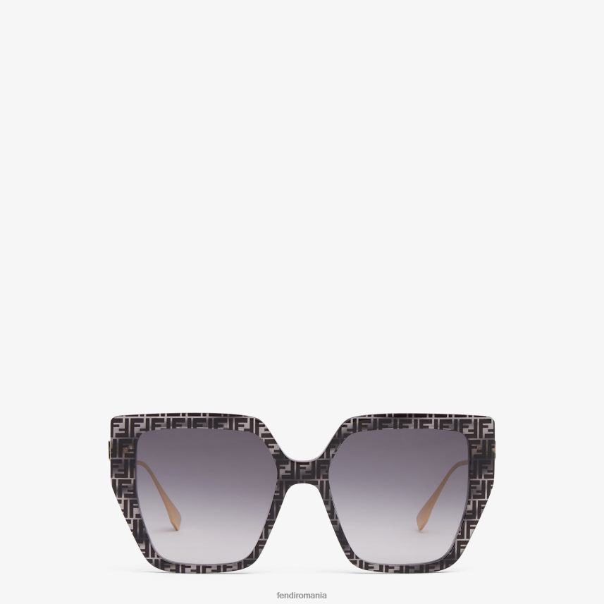 ochelari de soare havana ff din acetat gri Fendi femei accesorii 86084L293