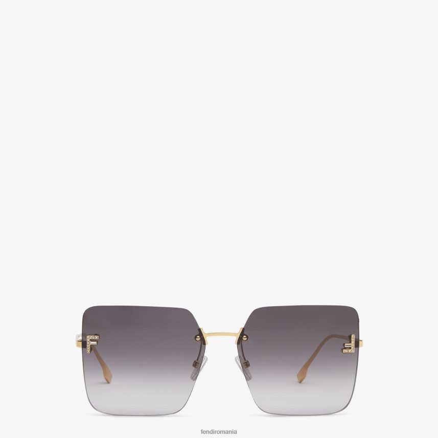 ochelari de soare metalici cu lentile gradient aur Fendi femei accesorii 86084L280