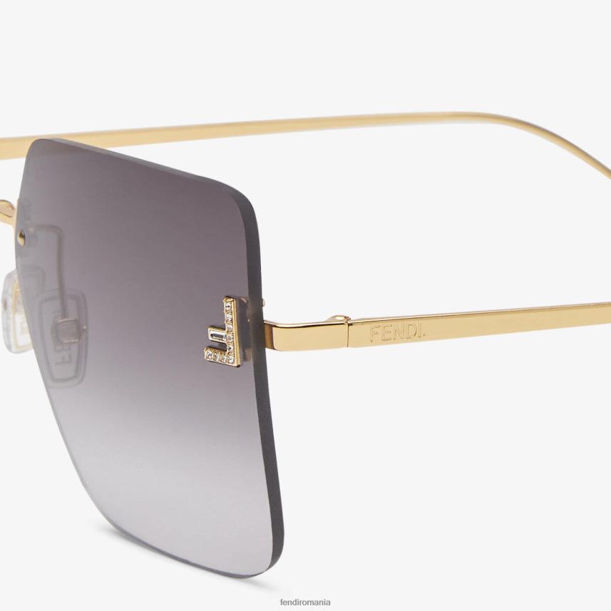 ochelari de soare metalici cu lentile gradient aur Fendi femei accesorii 86084L280
