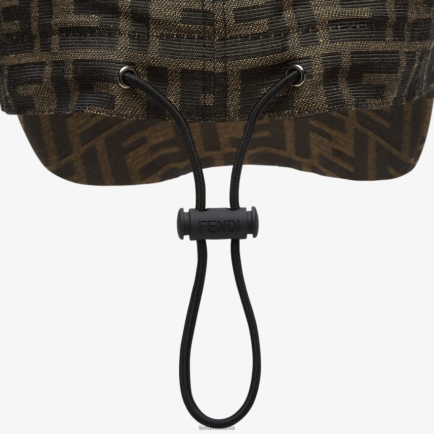 șapcă de baseball din țesătură jacquard ff maro Fendi femei accesorii 86084L288