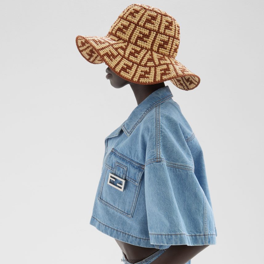 ff pălărie din rafie multicolor Fendi femei accesorii 86084L86