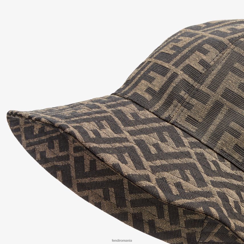 pălărie cloș de pânză maro Fendi femei accesorii 86084L340