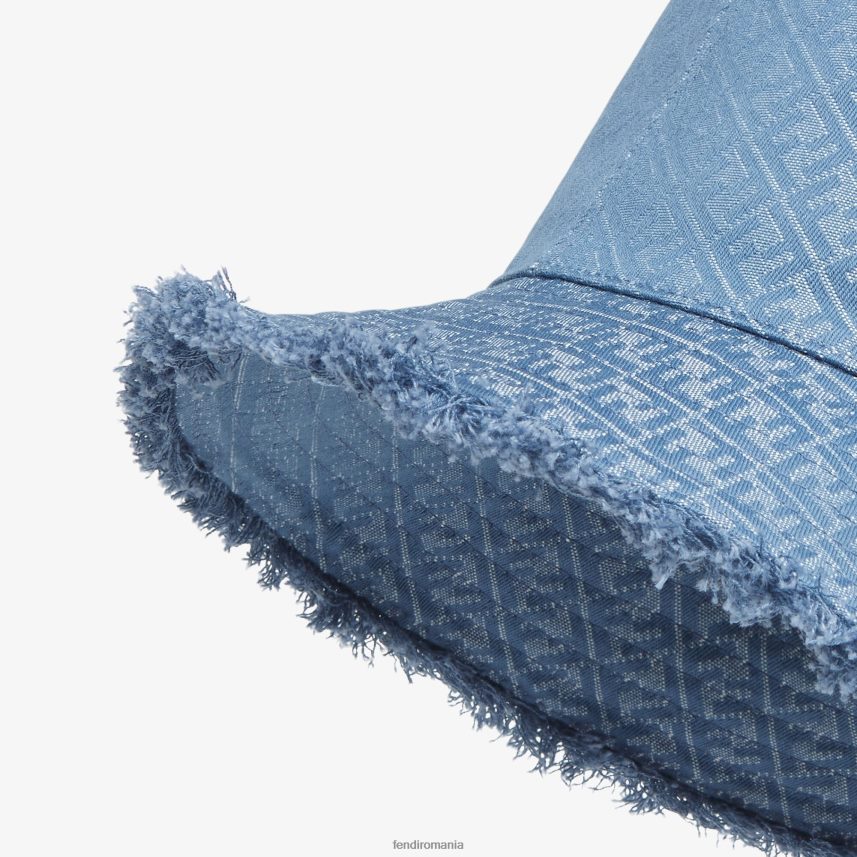 pălărie de găleată cu efect de denim albastru Fendi femei accesorii 86084L214