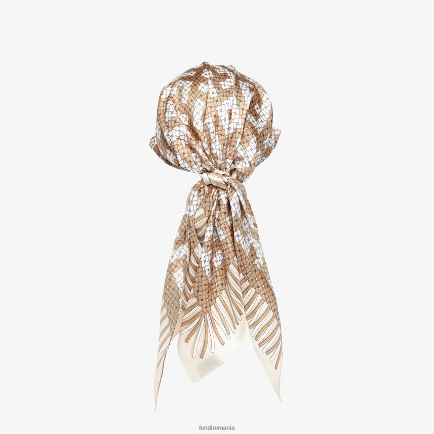 pălărie de mătase bej Fendi femei accesorii 86084L174