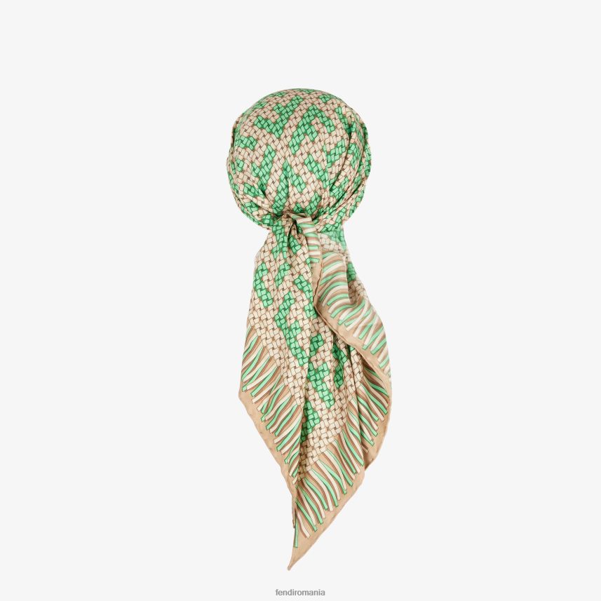 pălărie de mătase verde Fendi femei accesorii 86084L183