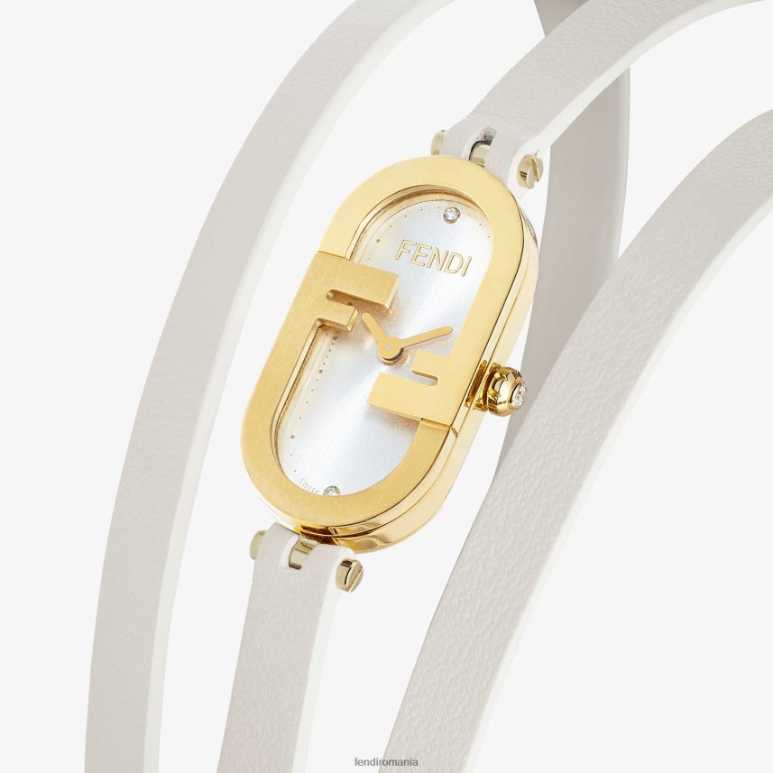 14,80 x 28,30 mm - ceas oval cu sigla o\'lock alb Fendi femei accesorii 86084L318