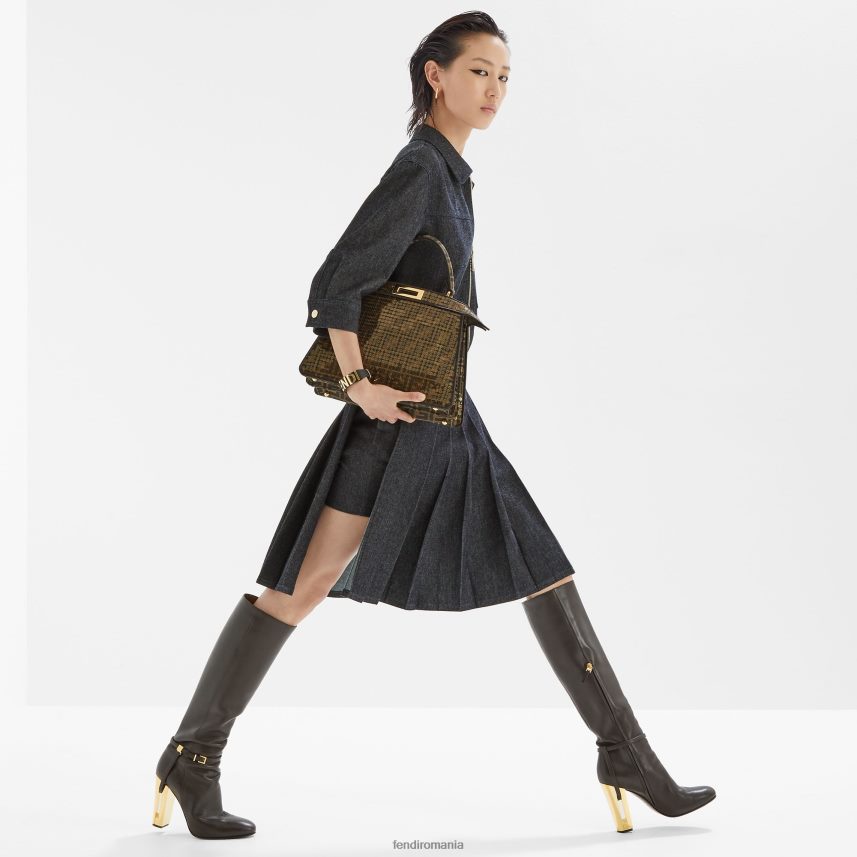 17,80 x 19,80 mm - ceas bratara cu litere negru Fendi femei accesorii 86084L38