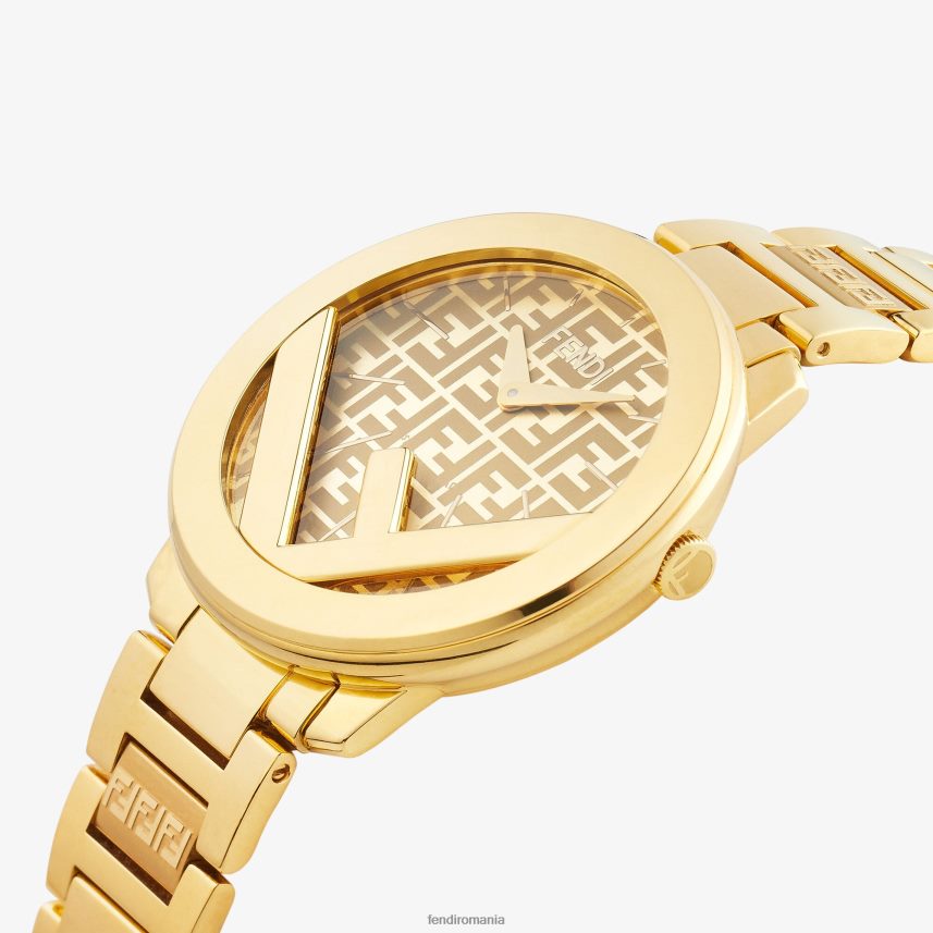 36mm - ceas rotund cu logo aur Fendi femei accesorii 86084L172