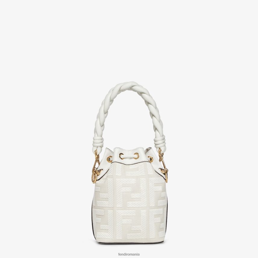 ff mini-geantă din pânză alb Fendi femei accesorii 86084L819