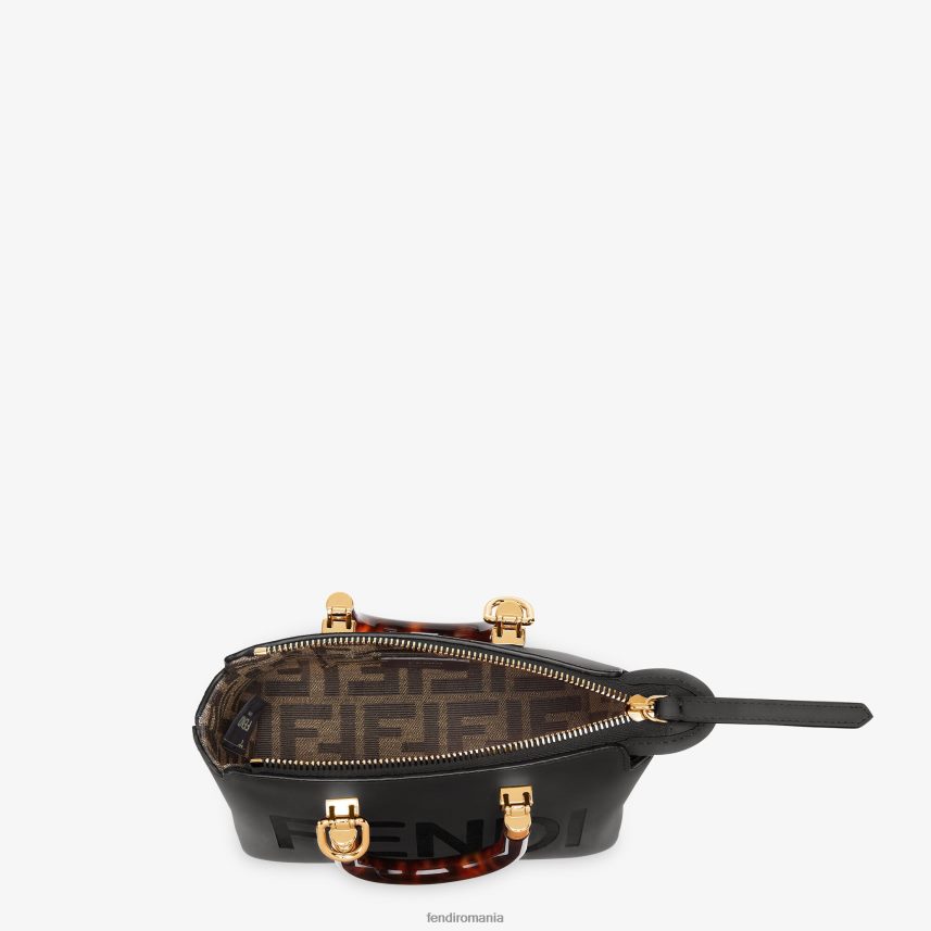 geantă Boston mică din piele negru Fendi femei accesorii 86084L684