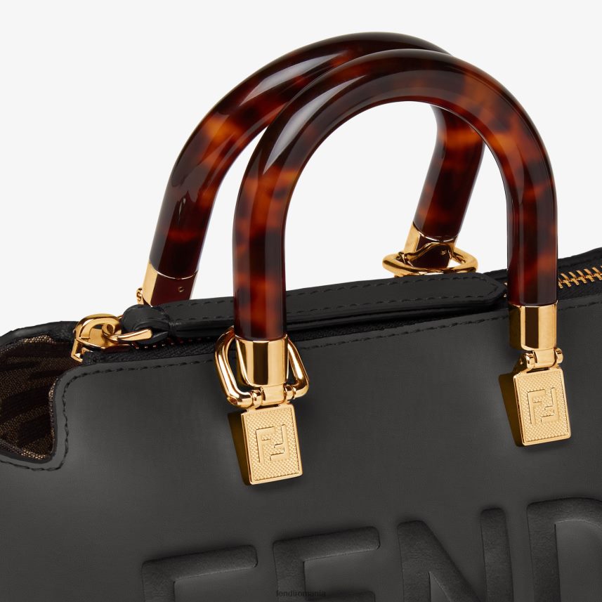geantă Boston mică din piele negru Fendi femei accesorii 86084L684