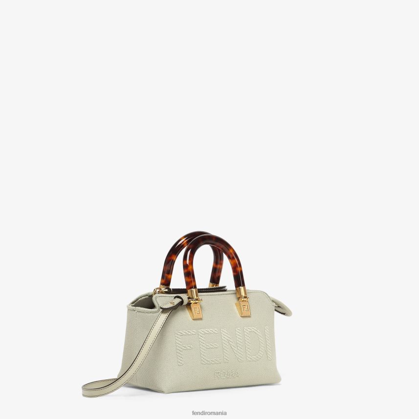 geantă boston mică din pânză cu broderie roma verde Fendi femei accesorii 86084L723