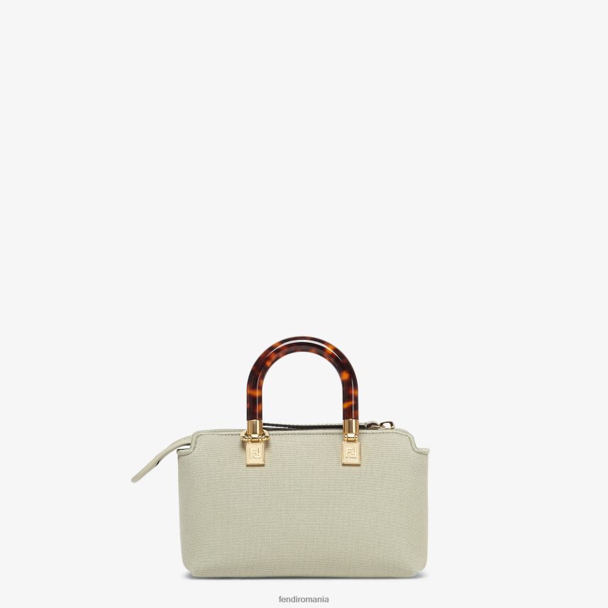 geantă boston mică din pânză cu broderie roma verde Fendi femei accesorii 86084L723