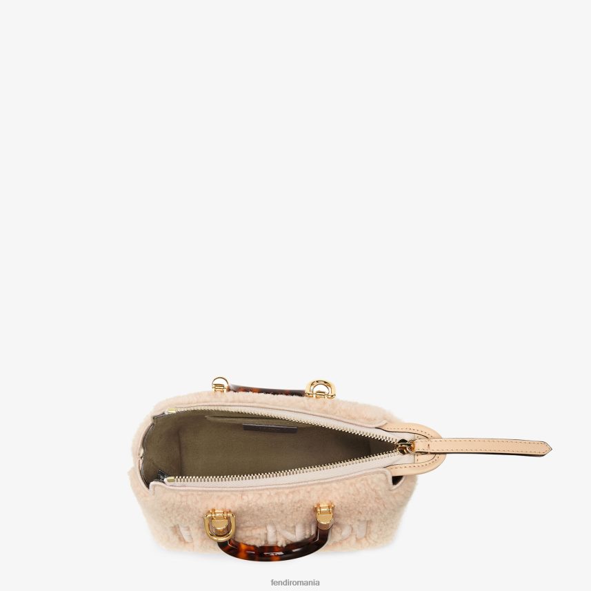 geantă boston mică din piele de oaie roz Fendi femei accesorii 86084L841