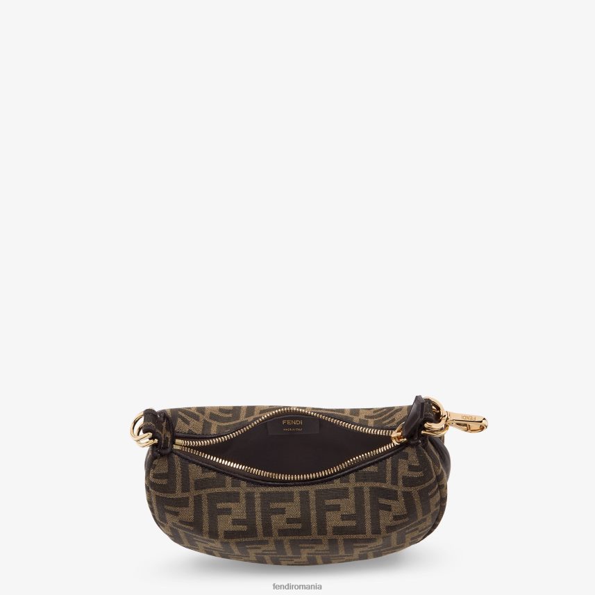 geantă mini din material jacquard ff maro Fendi femei accesorii 86084L539