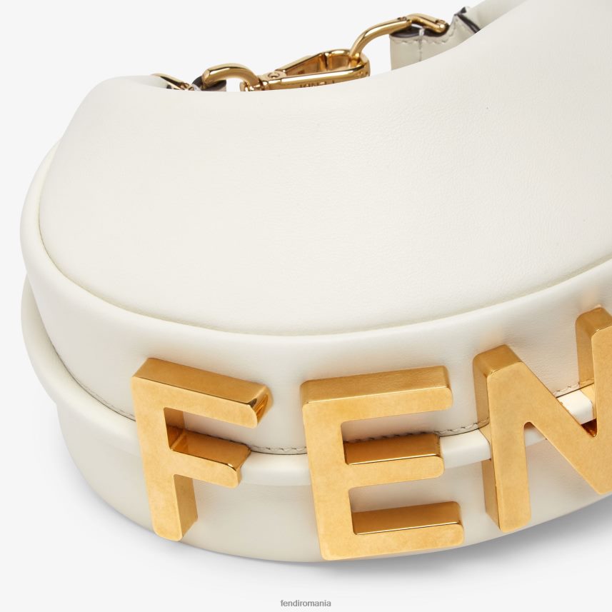 geanta mini din piele alb Fendi femei accesorii 86084L572