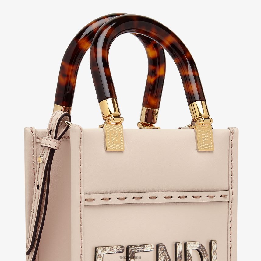 geanta mini din piele si elaphe gri Fendi femei accesorii 86084L901