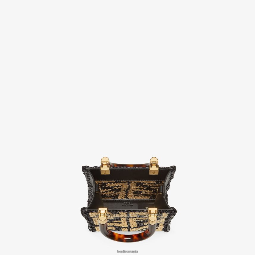 geanta mini rafie cu ff crosetat negru Fendi femei accesorii 86084L898