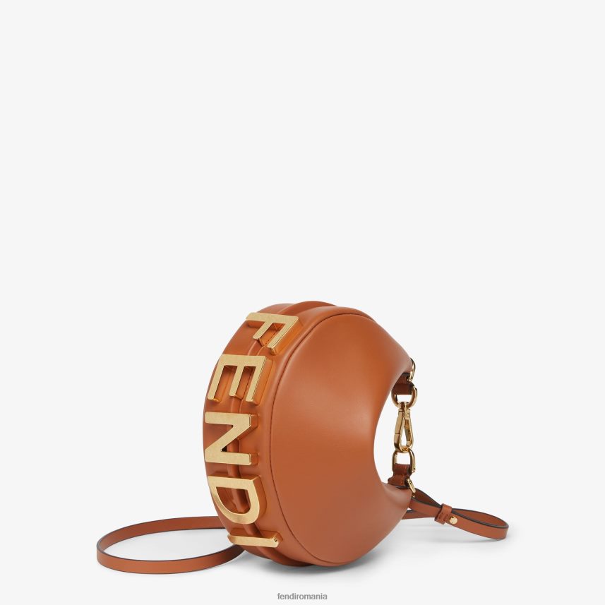 mini-geantă din piele gri maro Fendi femei accesorii 86084L528