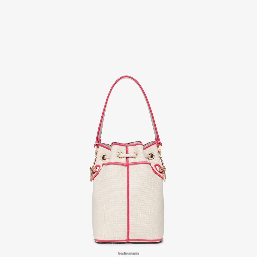 mini geanta din panza cu broderie roma bej Fendi femei accesorii 86084L750