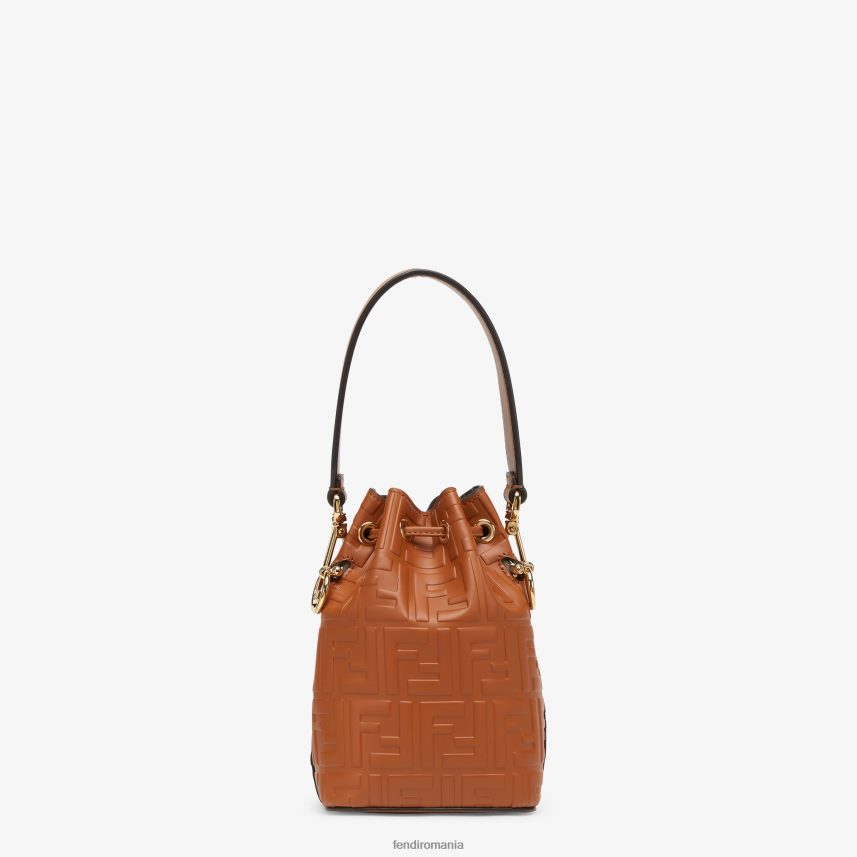 mini geanta din piele cu motiv ff maro Fendi femei accesorii 86084L657