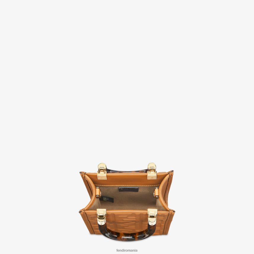 mini geanta din piele cu motiv ff maro Fendi femei accesorii 86084L757