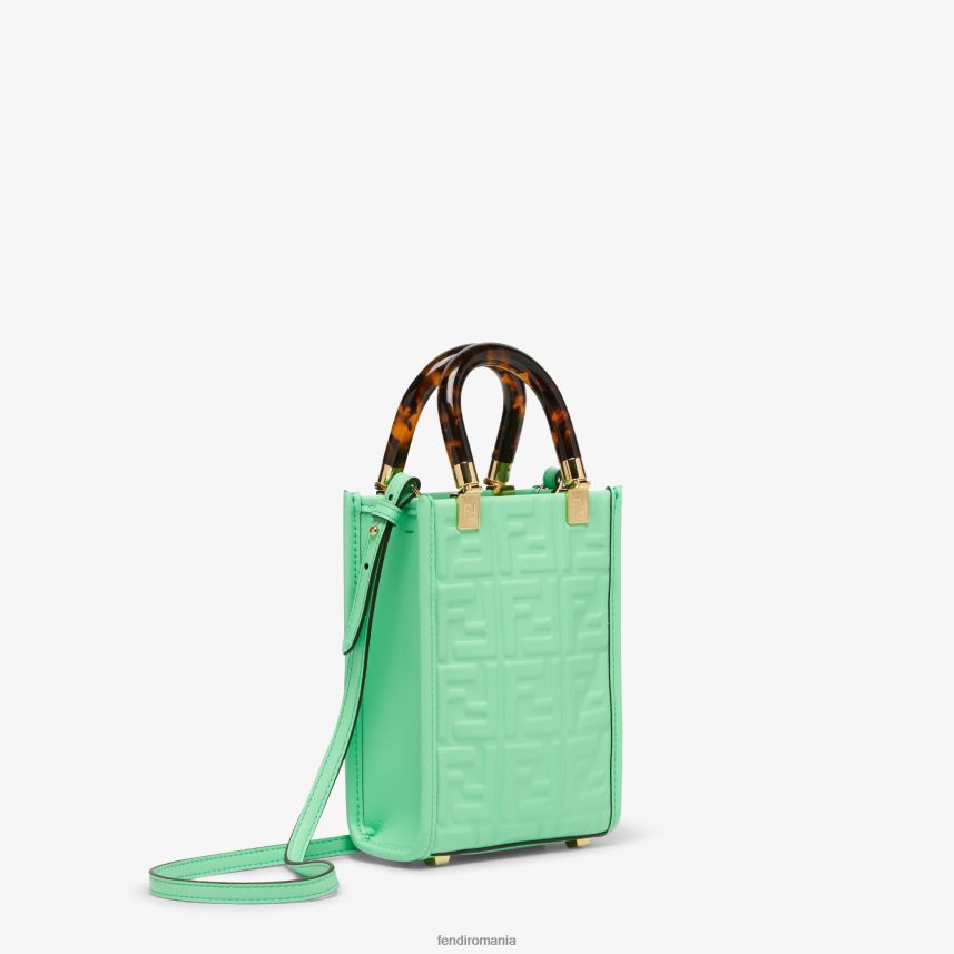 mini geanta din piele cu motiv ff verde Fendi femei accesorii 86084L727