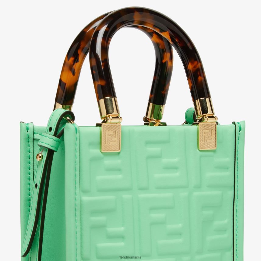 mini geanta din piele cu motiv ff verde Fendi femei accesorii 86084L727