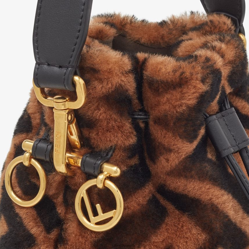 mini geanta din piele de oaie maro Fendi femei accesorii 86084L858