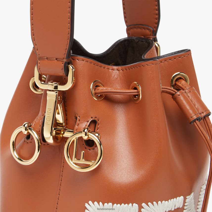 mini geanta din piele mon tresor maro Fendi femei accesorii 86084L640