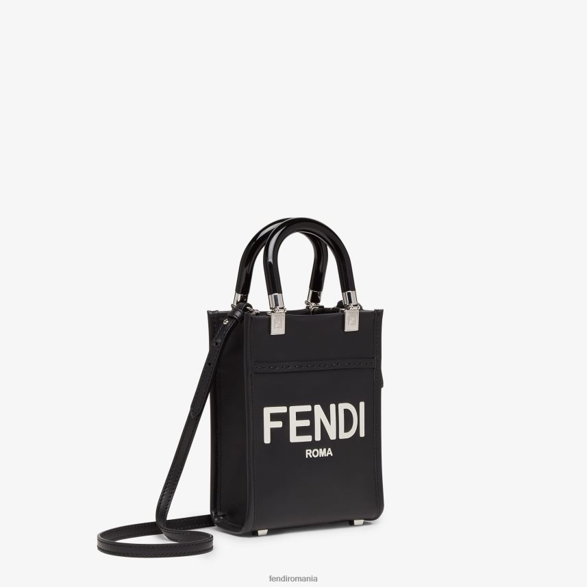 mini geanta din piele sunshine shopper negru Fendi femei accesorii 86084L705