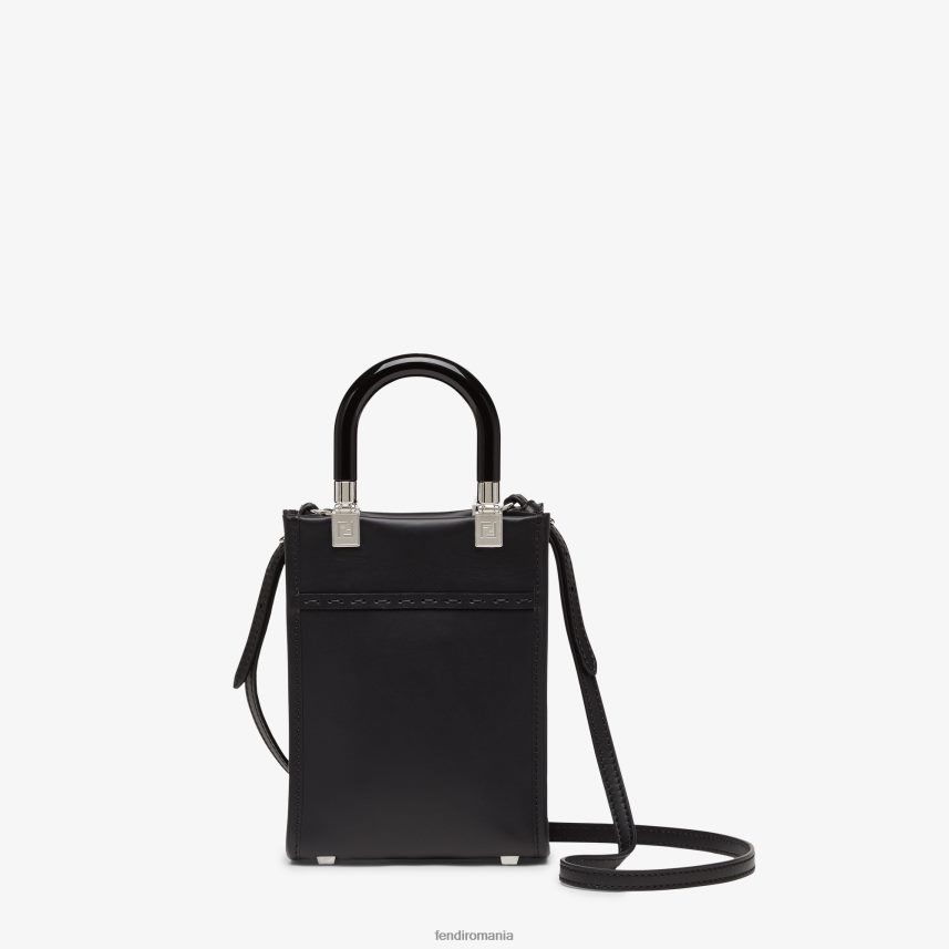 mini geanta din piele sunshine shopper negru Fendi femei accesorii 86084L705