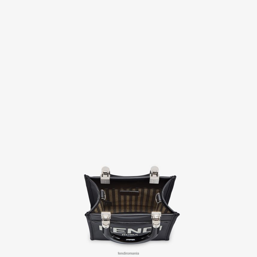 mini geanta din piele sunshine shopper negru Fendi femei accesorii 86084L705