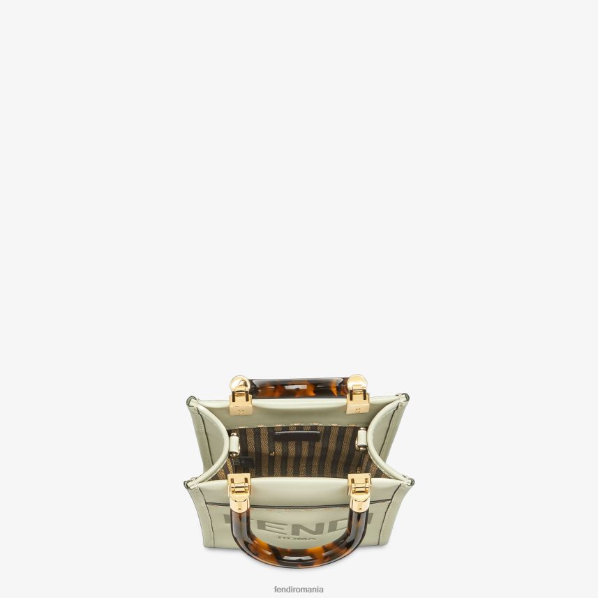 mini geanta din piele sunshine shopper verde Fendi femei accesorii 86084L733