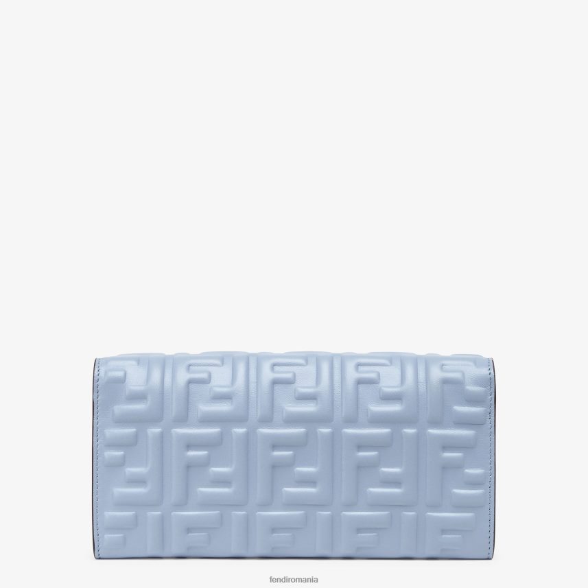baguette continental cu lant portofel din piele napa albastru deschis Fendi femei accesorii 86084L1422