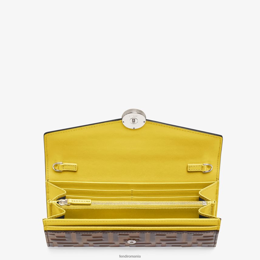continental cu portofel din piele de lant galben Fendi femei accesorii 86084L1578