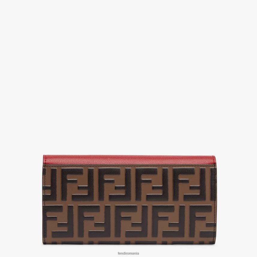 continental cu portofel din piele de lant roșu Fendi femei accesorii 86084L1597