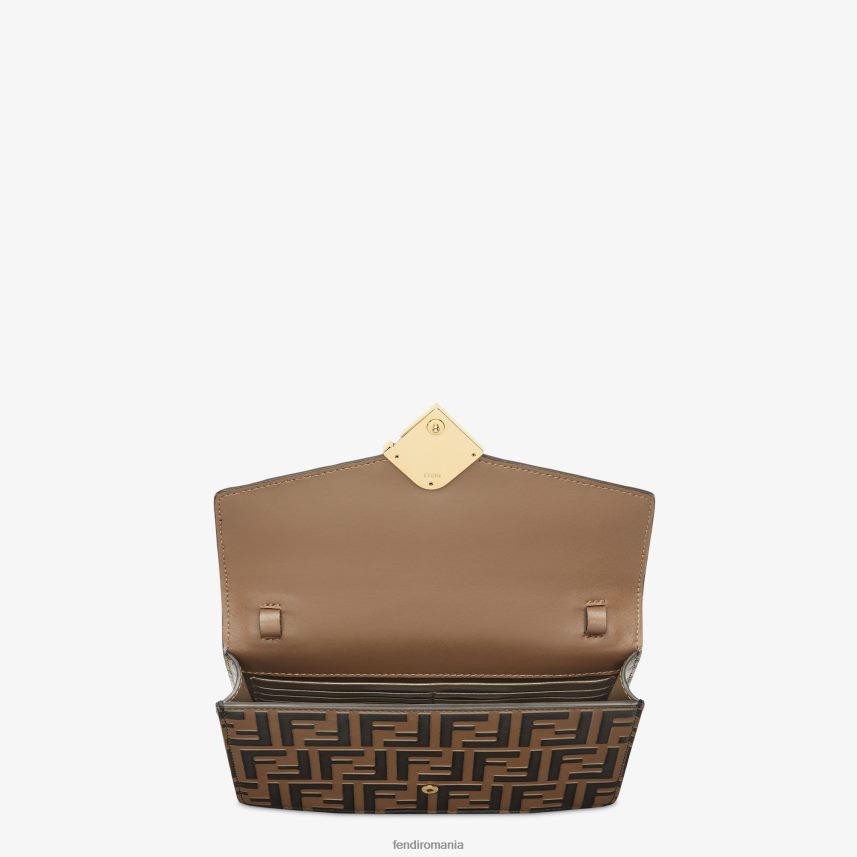 ff portofel din piele bej Fendi femei accesorii 86084L1413