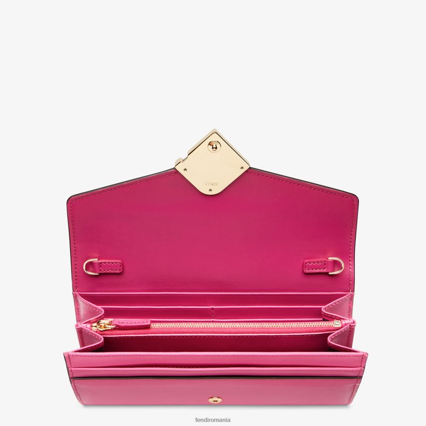 portofel bicolor fucsia și piele bej Fendi femei accesorii 86084L1406