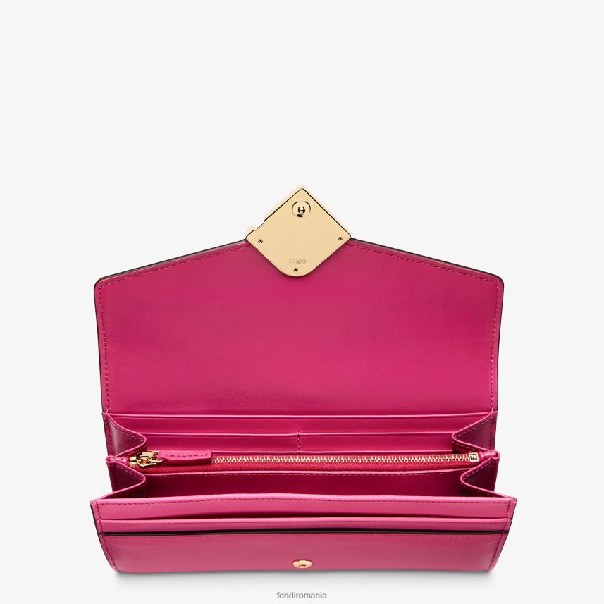 portofel bicolor fucsia și piele bej Fendi femei accesorii 86084L1516