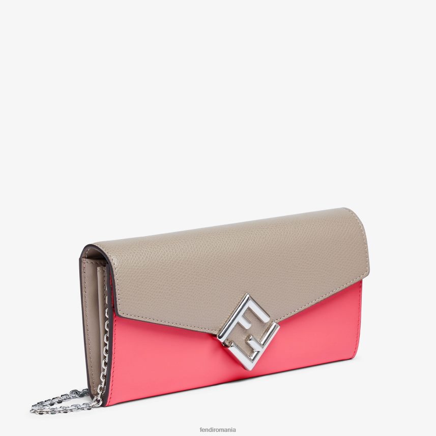 portofel bicolor și din piele de porumbel roz Fendi femei accesorii 86084L1465