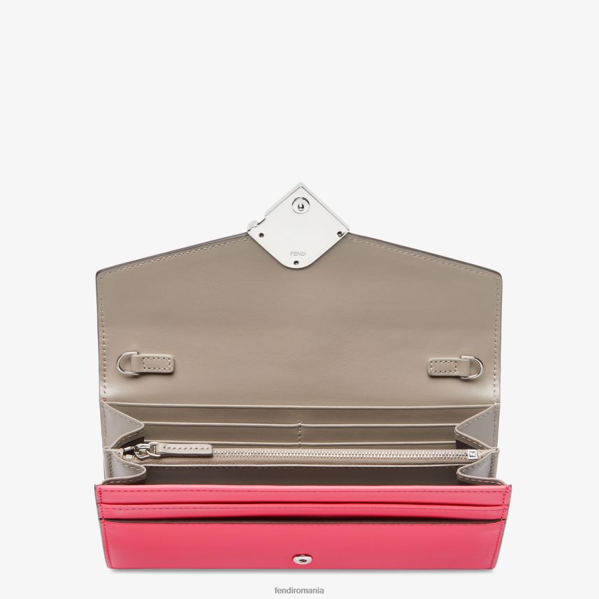 portofel bicolor și din piele de porumbel roz Fendi femei accesorii 86084L1465