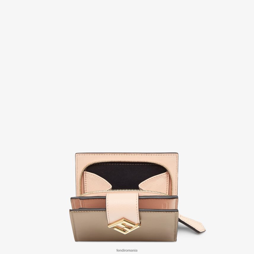 portofel compact bicolor și piele multicolor Fendi femei accesorii 86084L1458