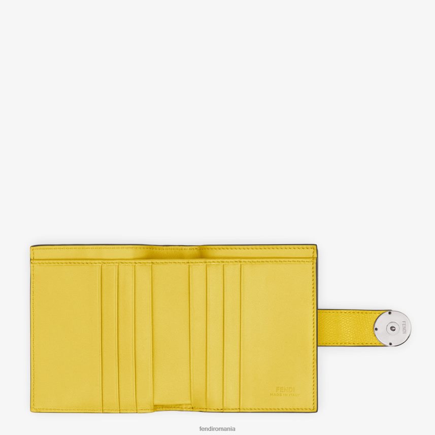 portofel compact, din piele maro Fendi femei accesorii 86084L1582