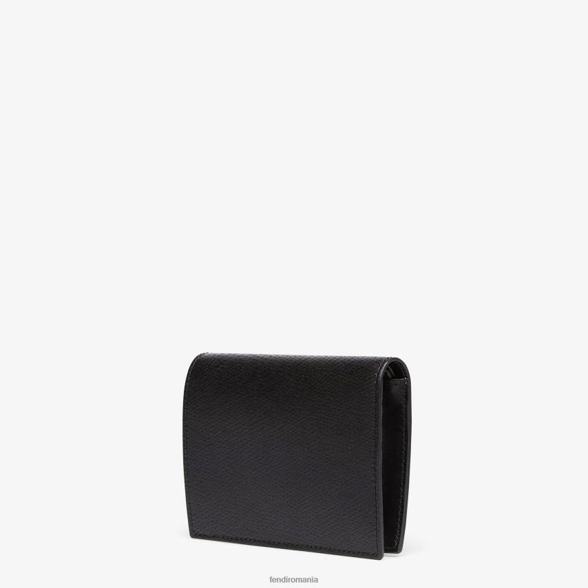 portofel compact din piele negru Fendi femei accesorii 86084L1604