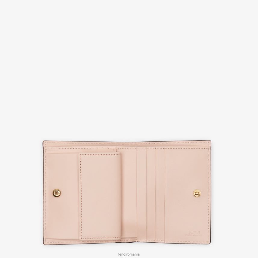 portofel compact din piele roz Fendi femei accesorii 86084L1587